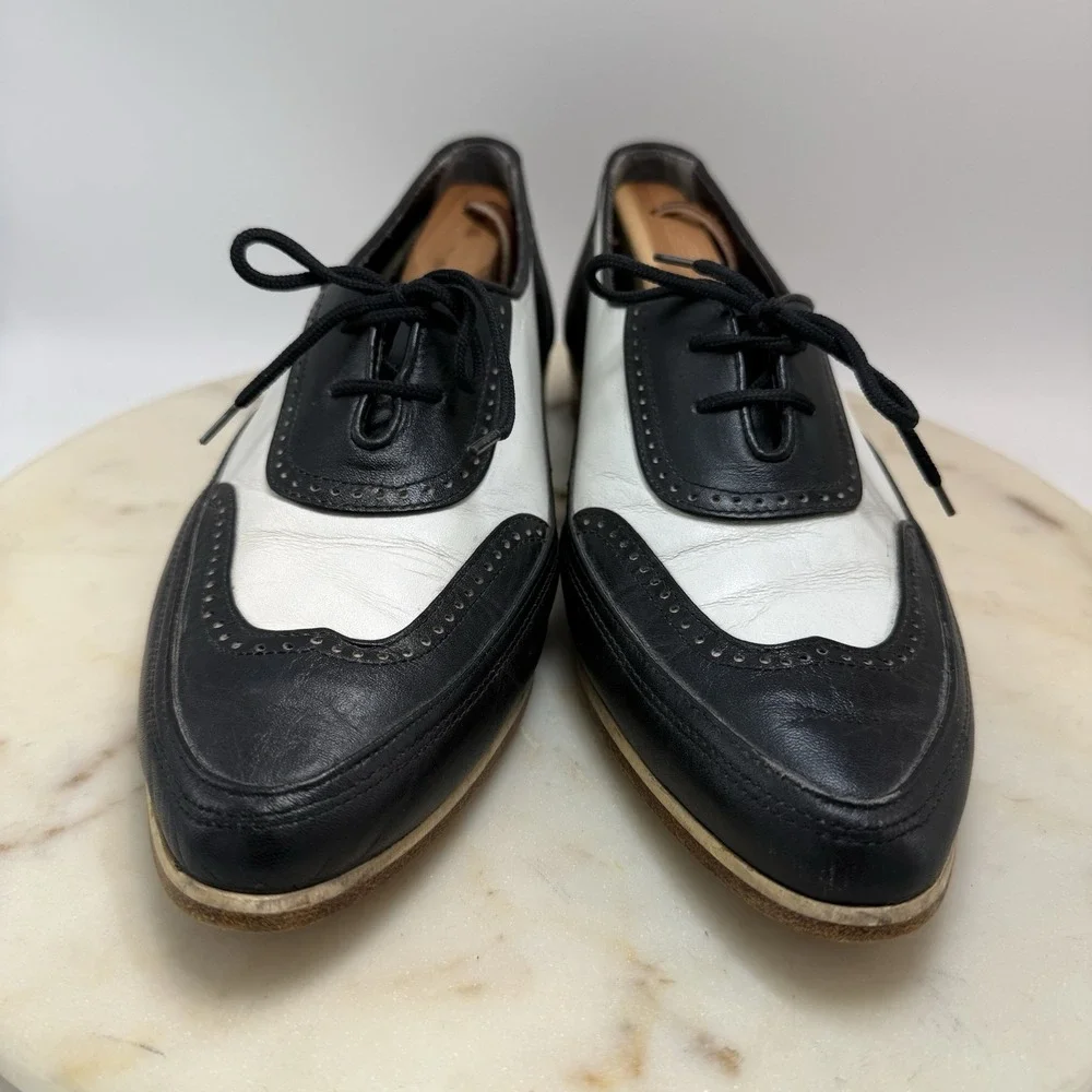 Vintage Jonathan Richard Spectator Wingtip Oxford Shoes Made In Portugal Men's 9